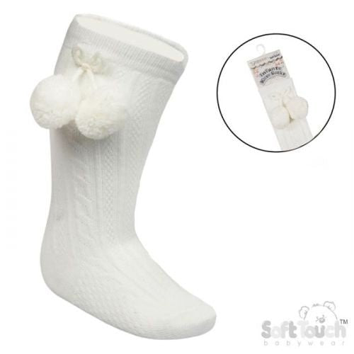 Ivory double pom knee