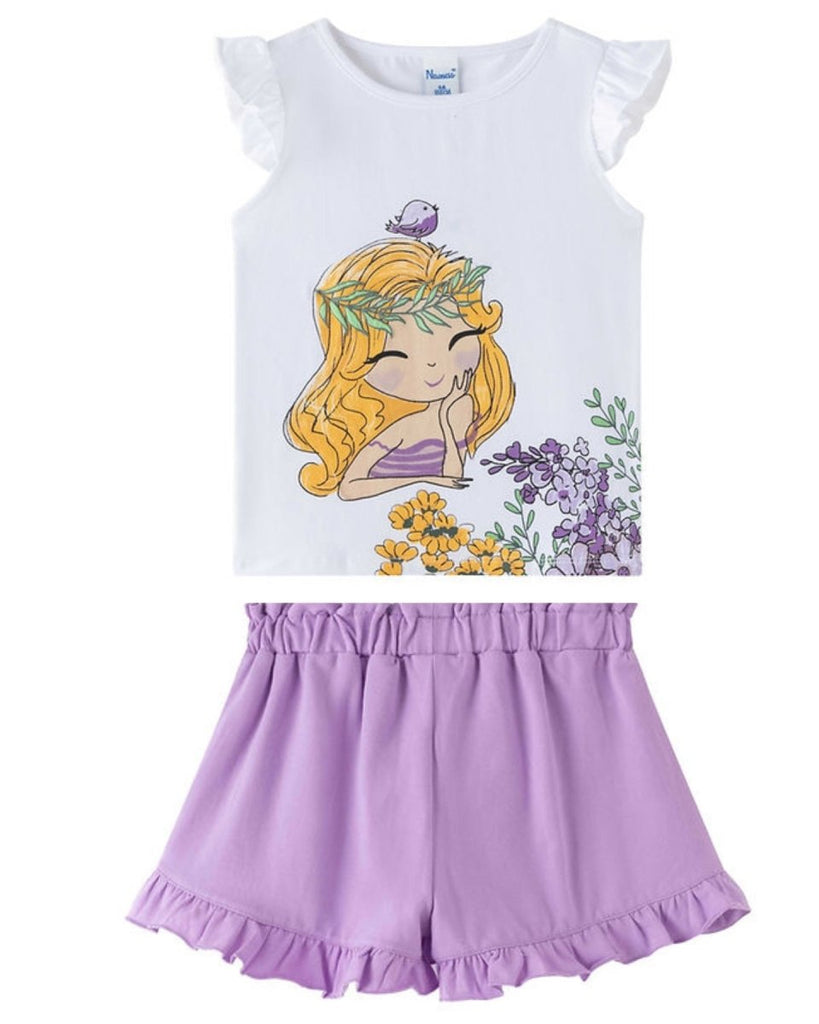 Newness Purple Shorts set