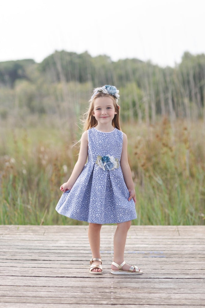 Atelier da Candela Blue dress with print