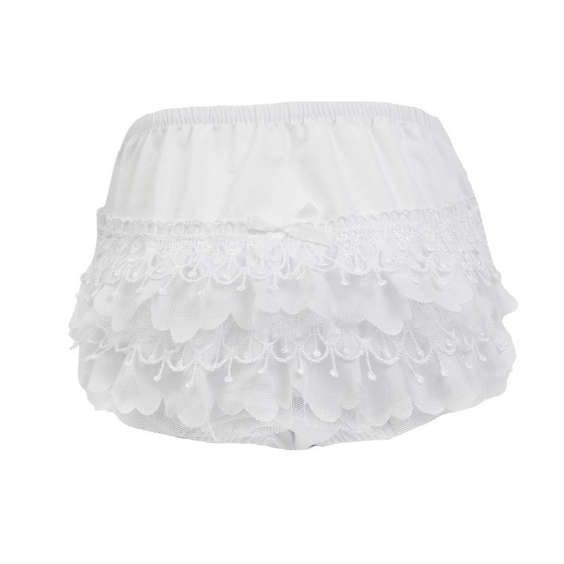 White Frilly pants