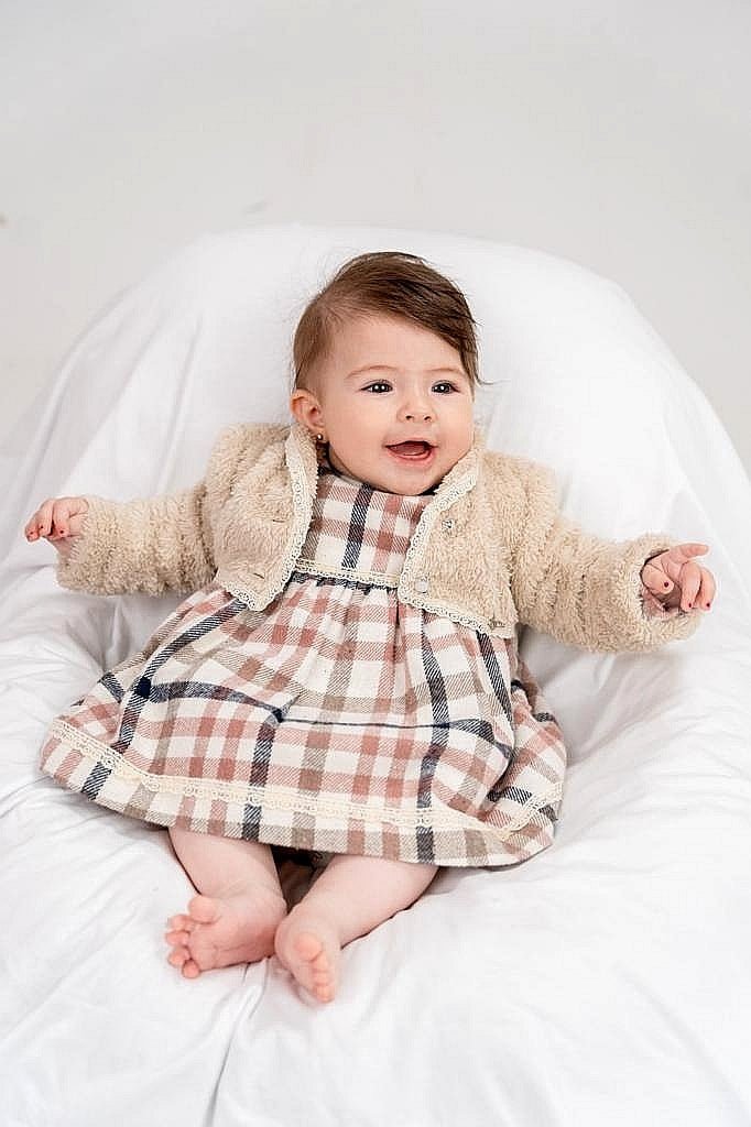Baby Girls check dress and jacket set