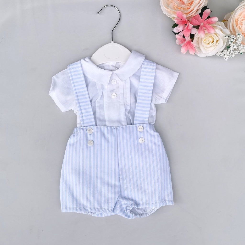 Blue & white candy stripe 2 pce
