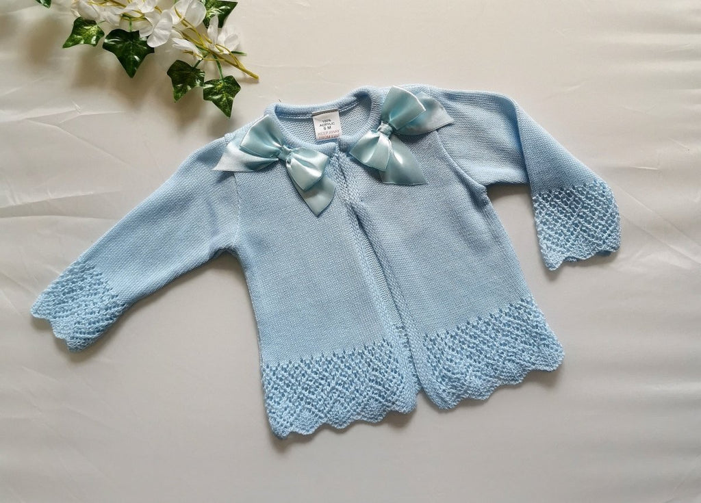 Blue bow cardigan