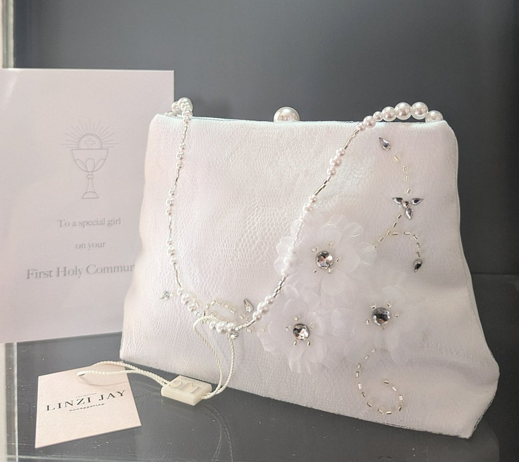 Linzi Jay flower sparkle communion bag