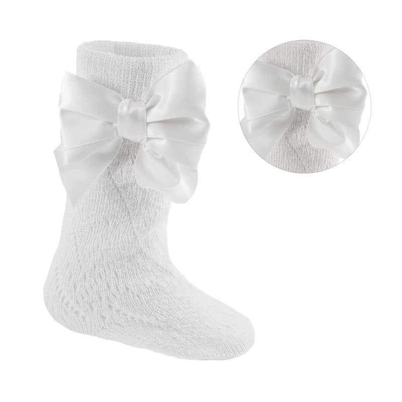 White baby pelerine knee socks