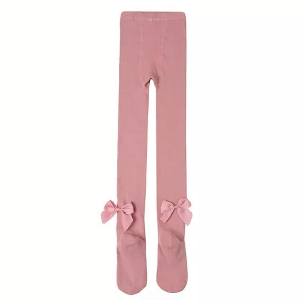 Newness blush bow tights