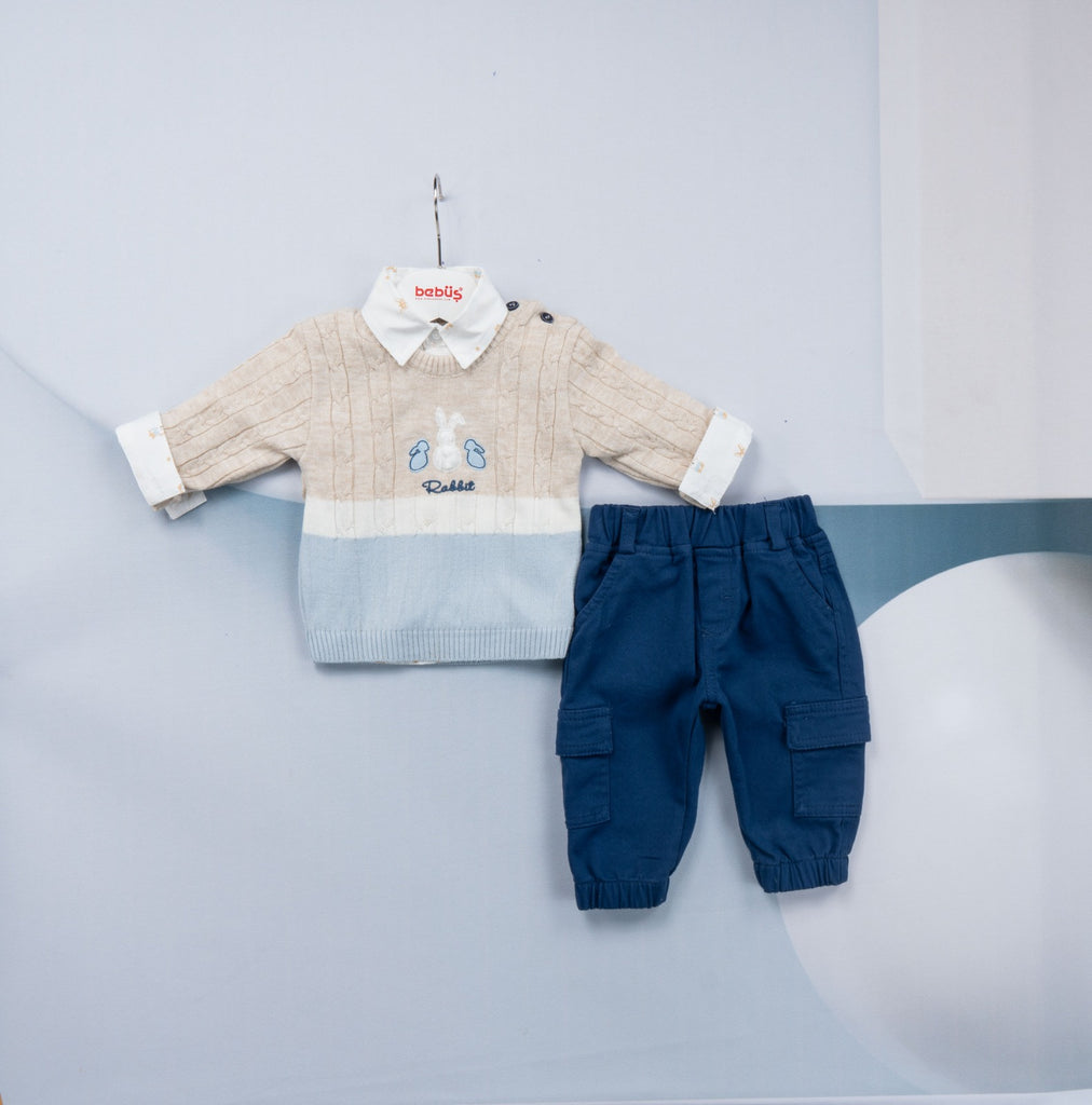 Baby Boys chino set Navy