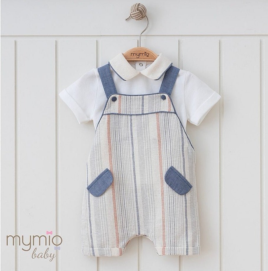 Baby Boys Striped Two Piece Spanish Dungarees Set