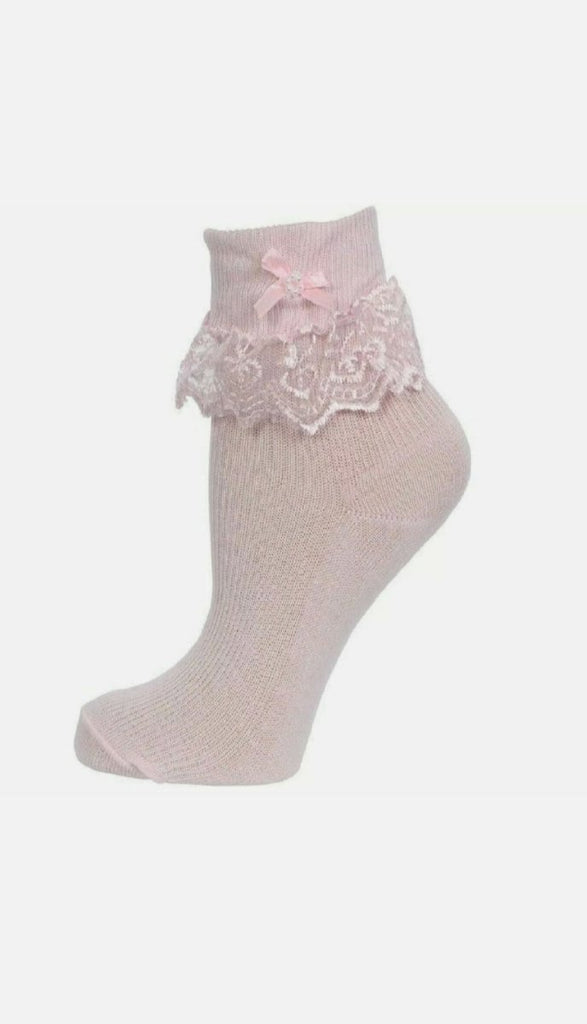 Pink frilly socks