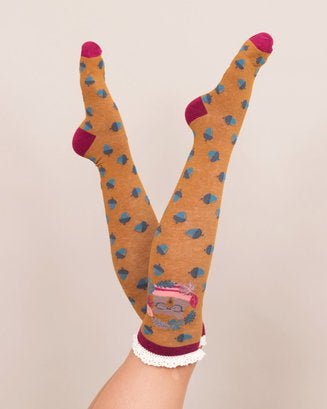 Nerd bear Knee high socks