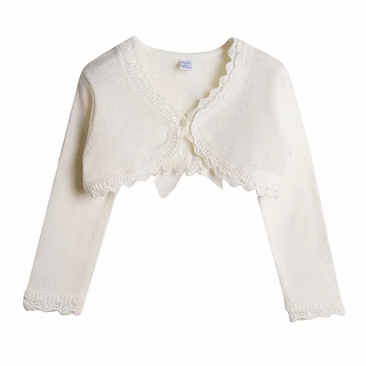 Cream bow bolero