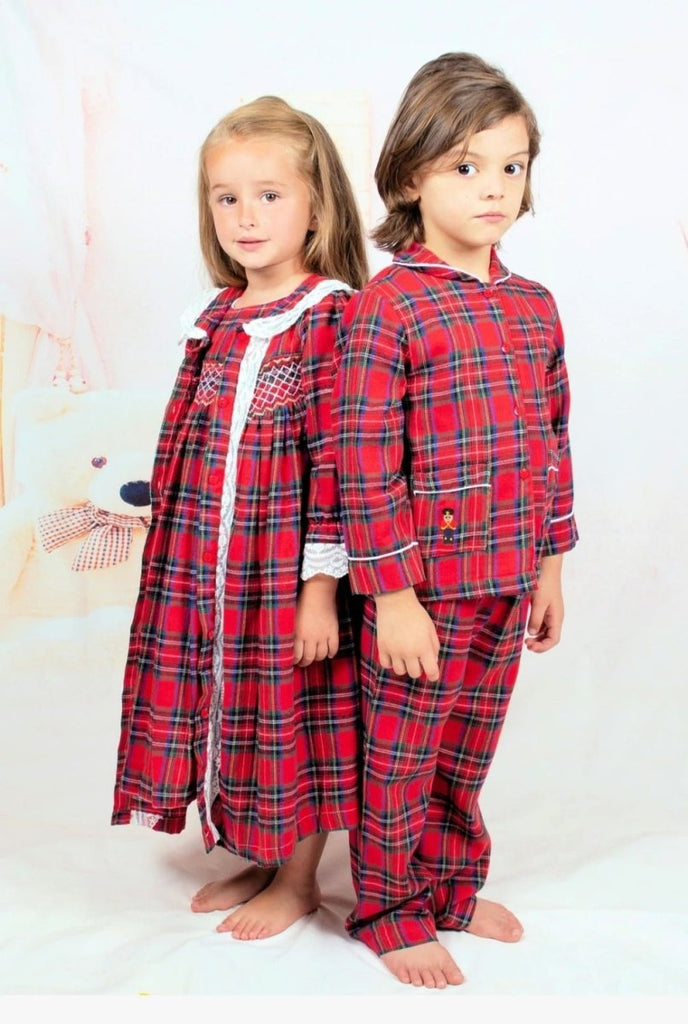 Kids tartan pajamas sale