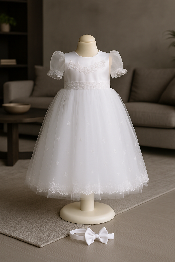 Christening, Baptism White Dress, Baby Girl Gown