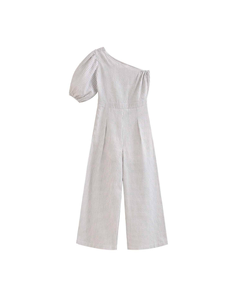 DADATI Long  jumpsuit with gray stripes