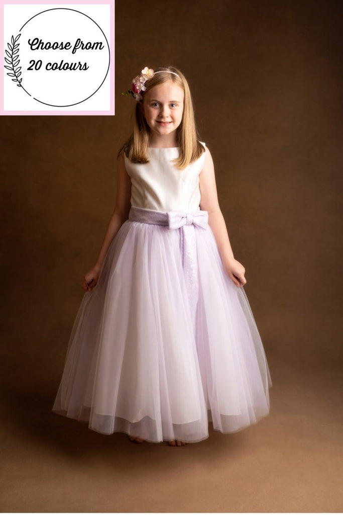 Coloured bow tulle dress