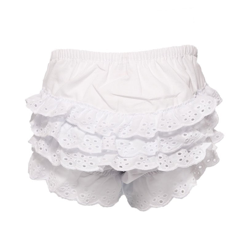 Frilly broderie pants