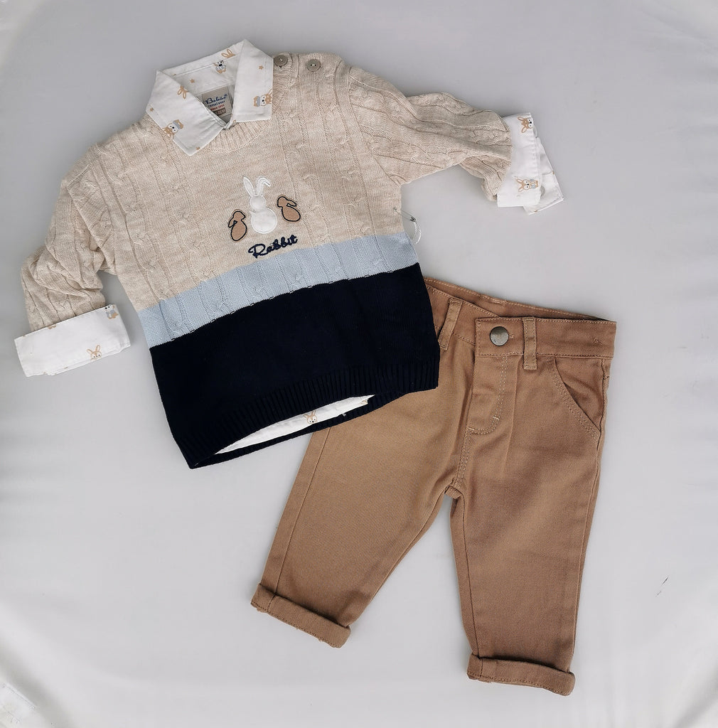 Baby Boys chino set Beige