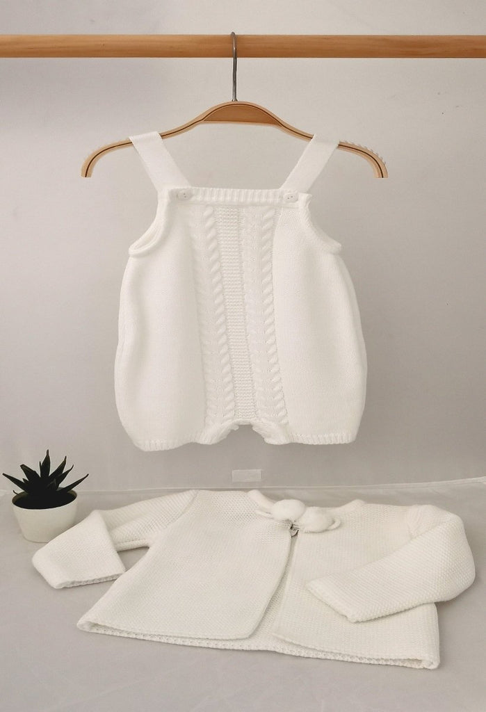 White knitted two piece set