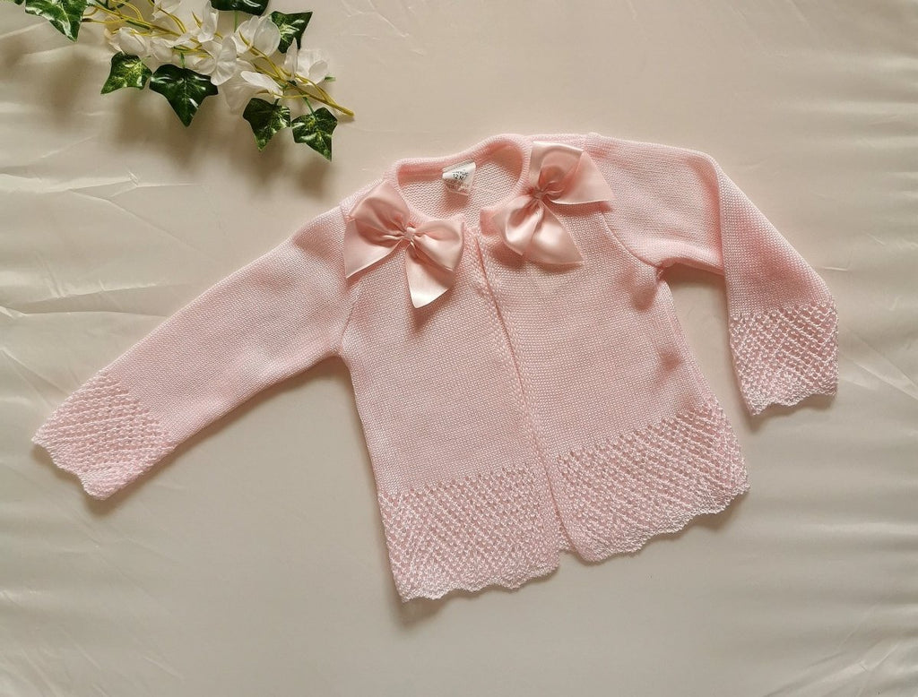 Bow pink cardigan