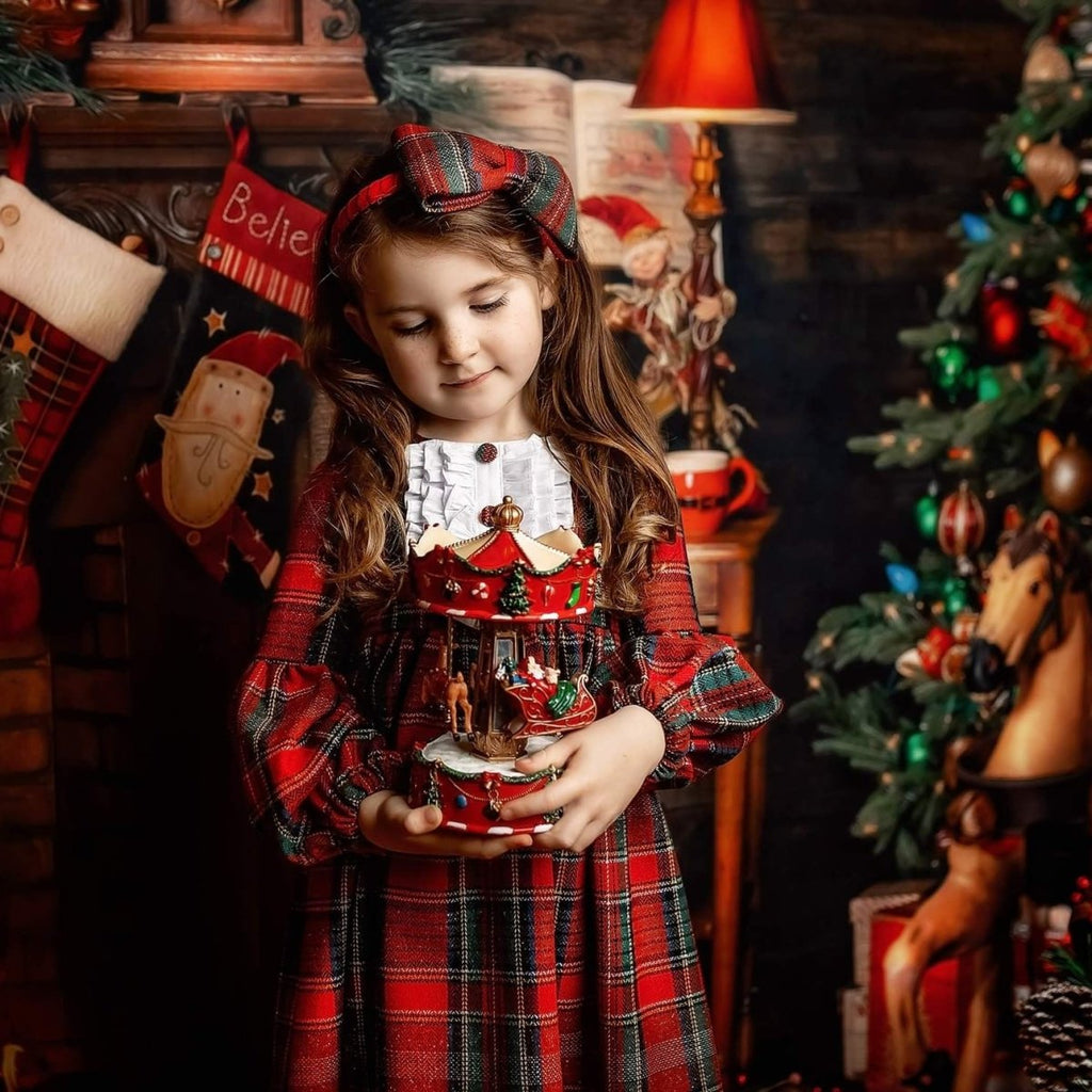 Daga Tartan girls Christmas dress - Main Image