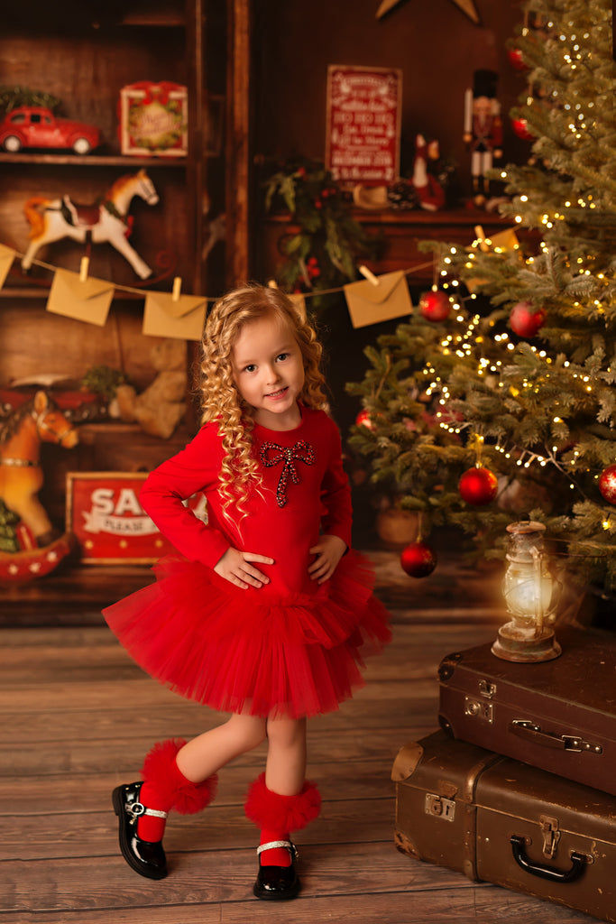 DAGA Not only Christmas Red tulle dress