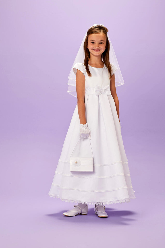 Rose White holy Communion dress