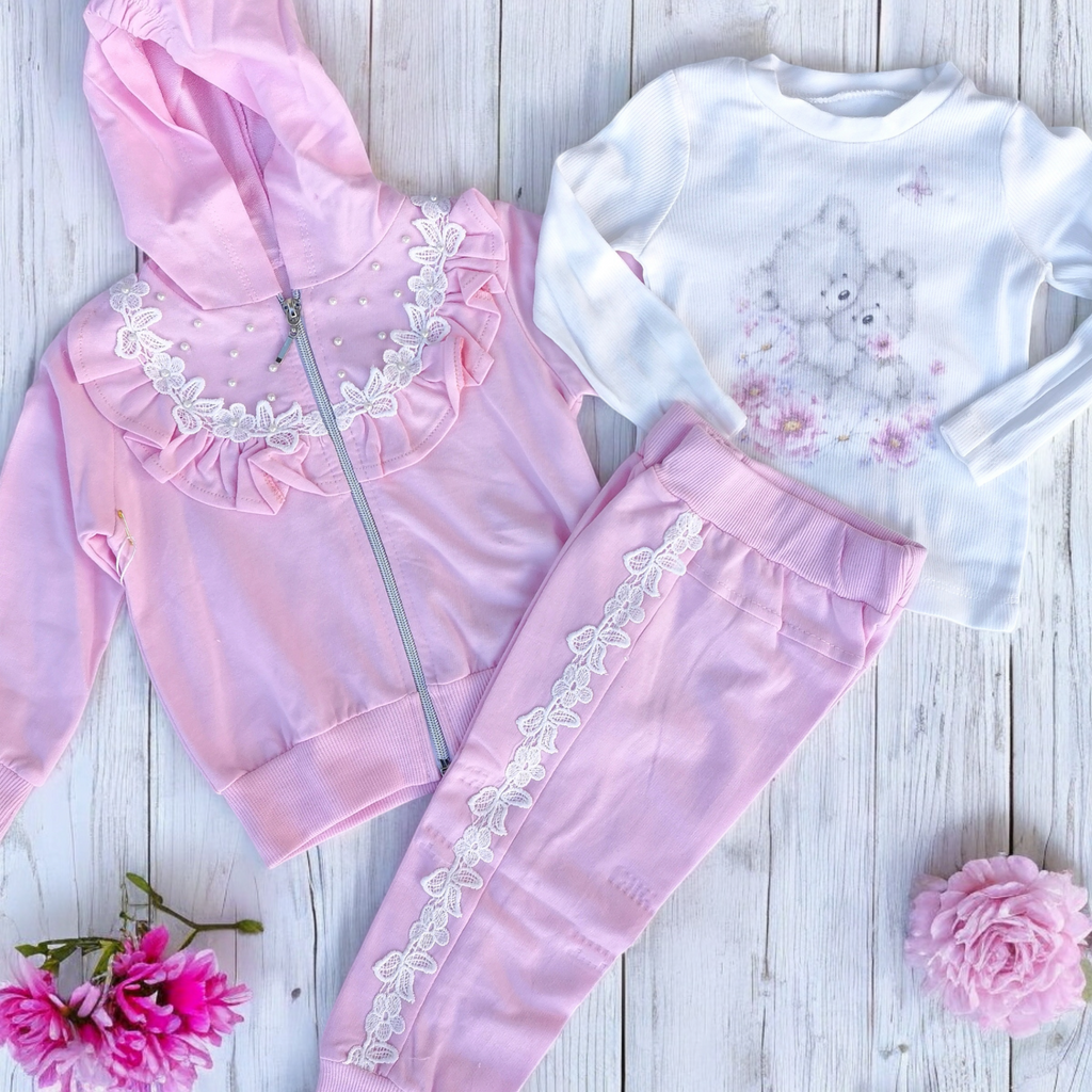 Baby Girls pink tracksuit