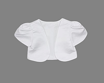 White short sleeve bolero