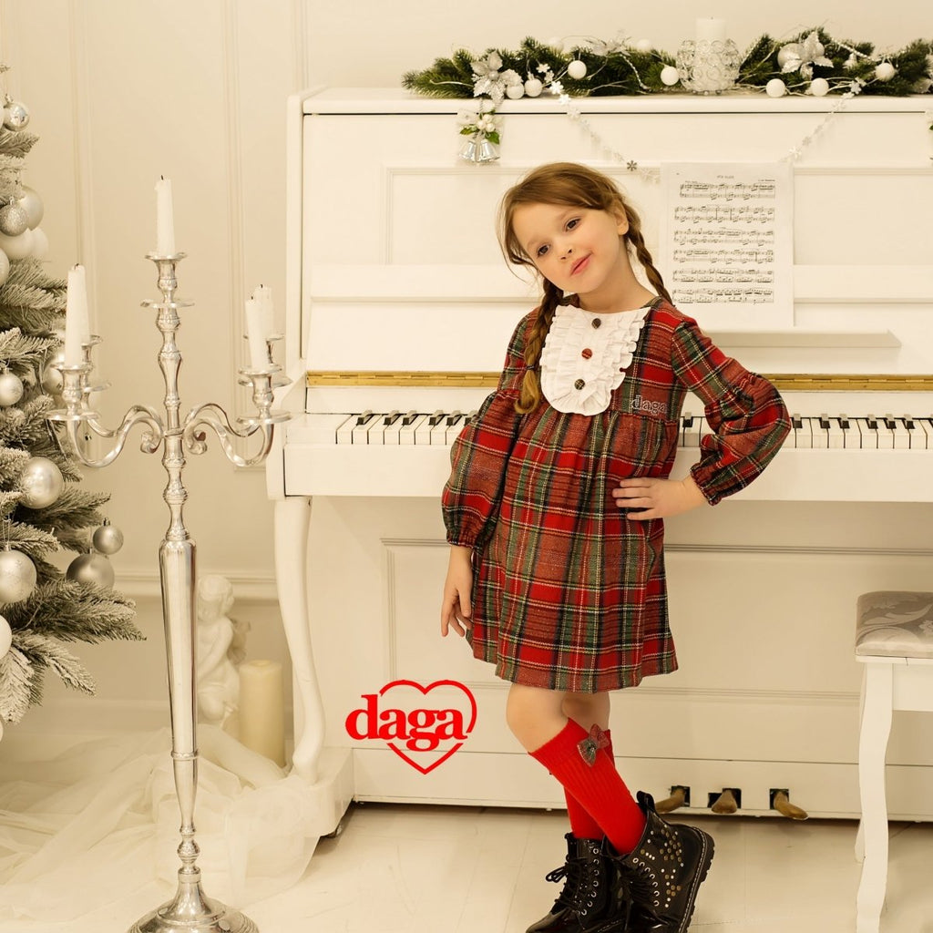 Daga Tartan girls Christmas dress - Main Image