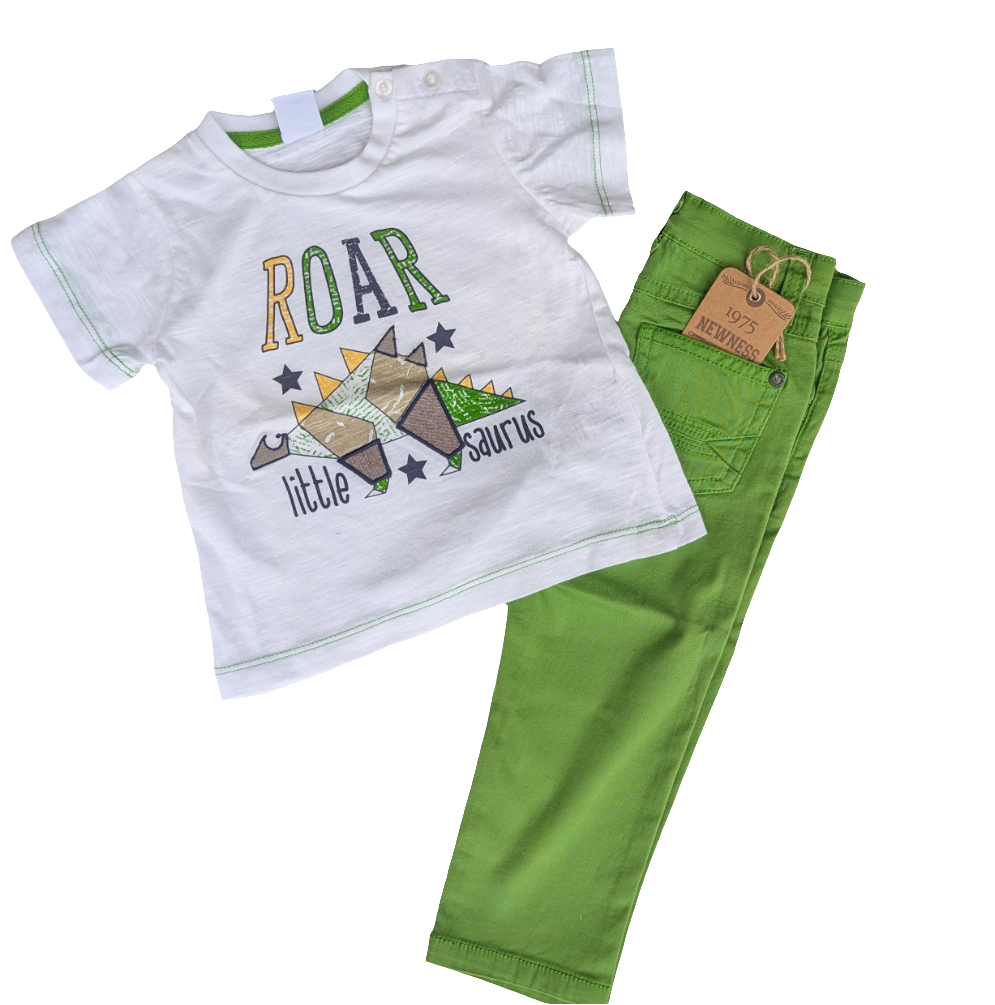 Newness green chino and tee