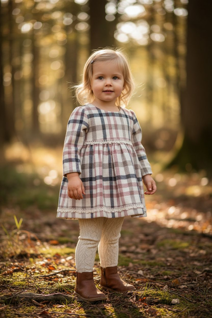 Baby Girls check dress and jacket set