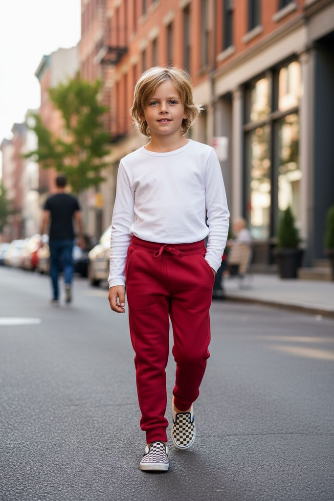 Newness maroon track bottoms