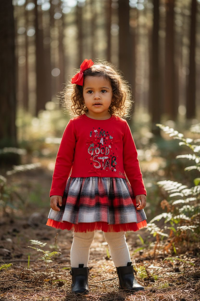 DAGA Not only Christmas Tartan Baby dress