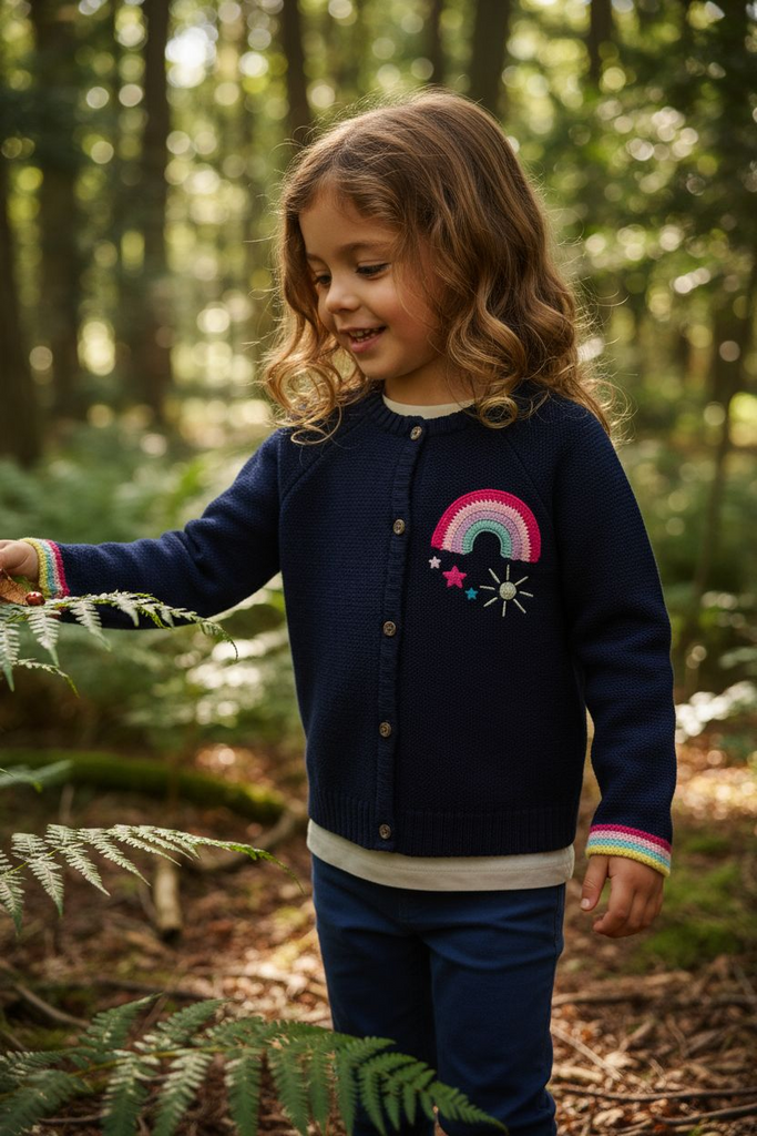 Girls Rainbow cardigan