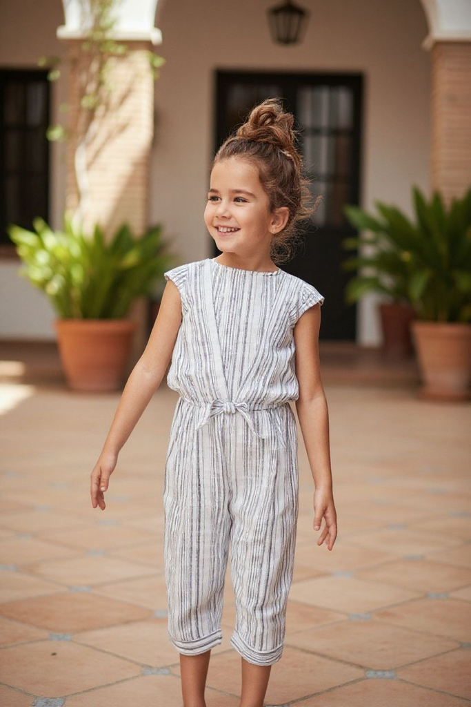 Newness stripe jumpsuit