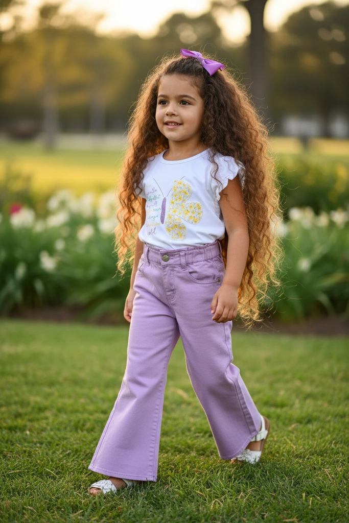 Newness Lilac Trousers and t shirt