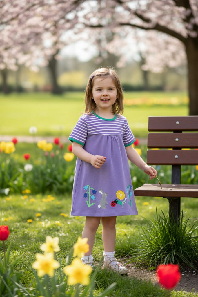 Toby tiger Organic Spring Applique Dress