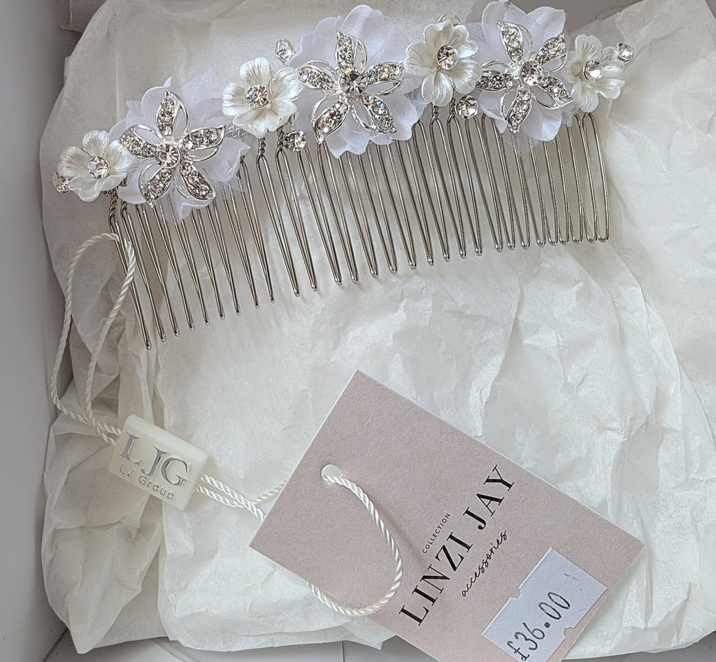 Linzi Jay flower beaded comb