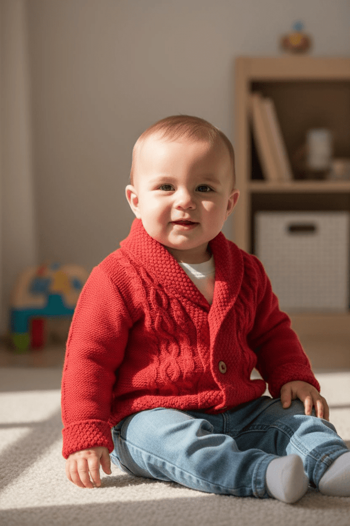Grandfather red cardigan