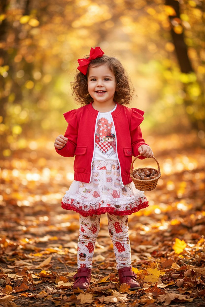 Daga Tea Party Top & leggings skort set