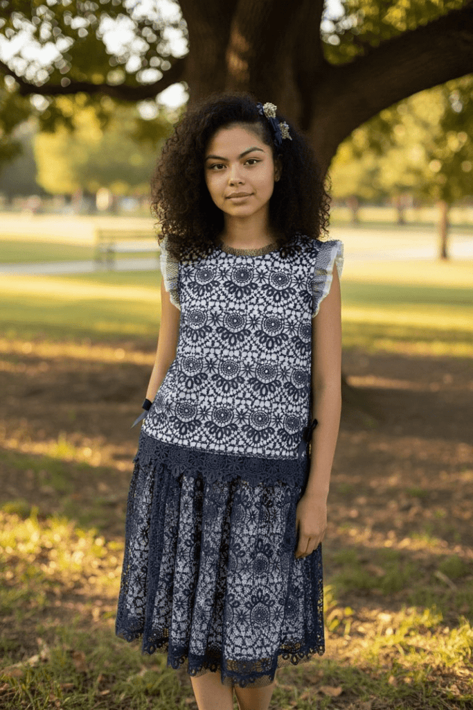 Teens girls navy 2 piece set