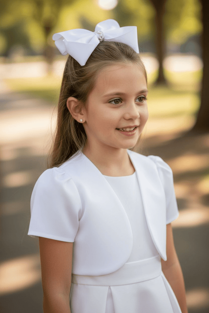 White short sleeve bolero