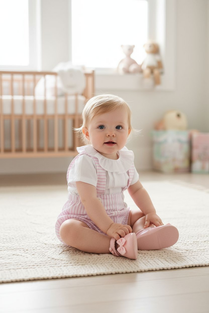 Pink & white candy stripe 2 pce