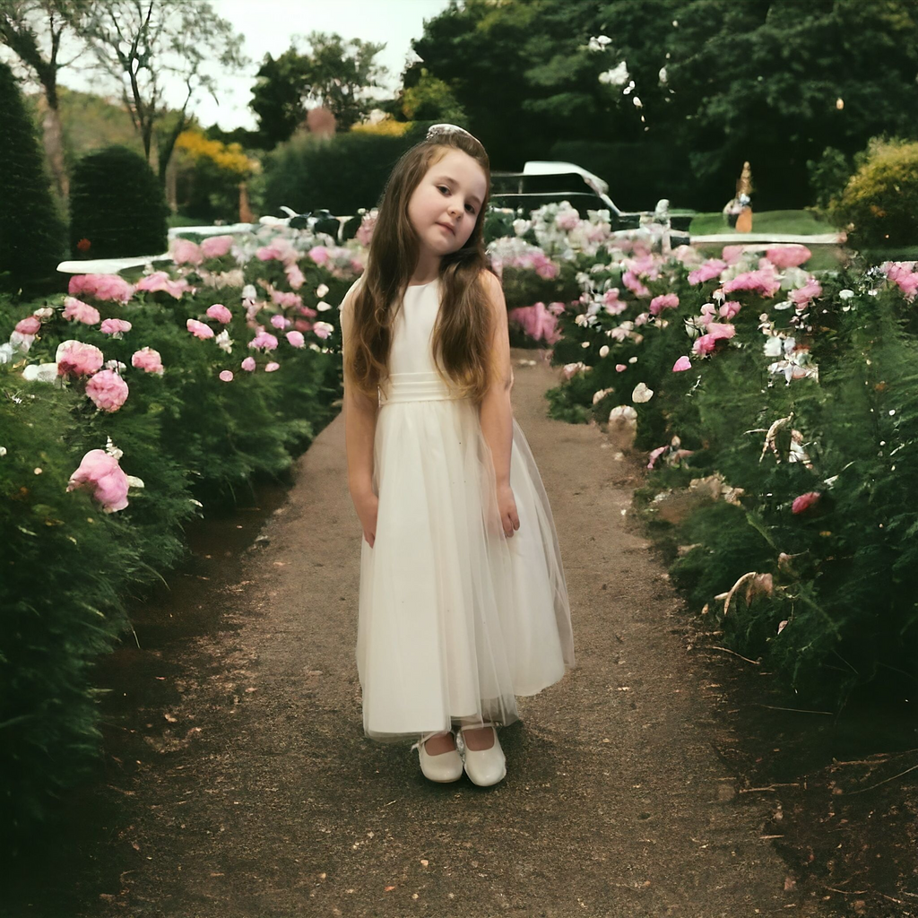 Ivory flower girl dress