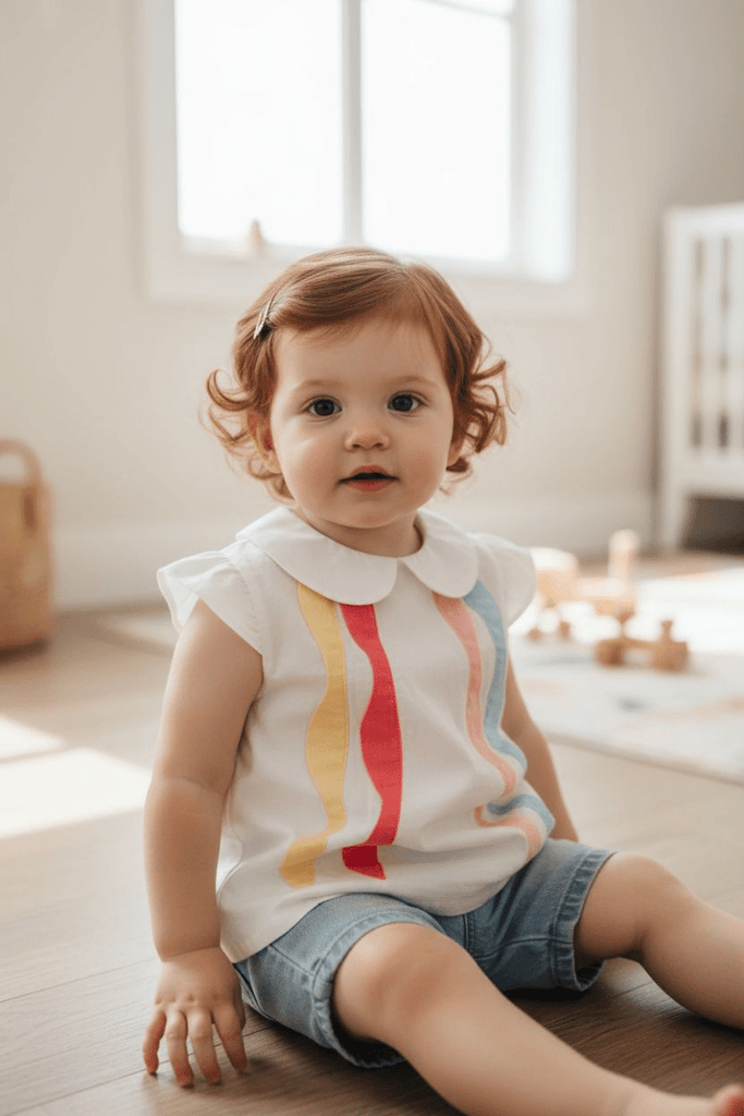 Newness Girls white pastel top