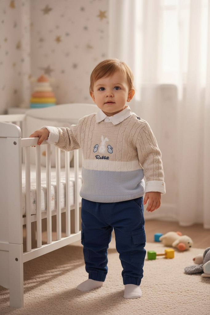 Baby Boys chino set Navy