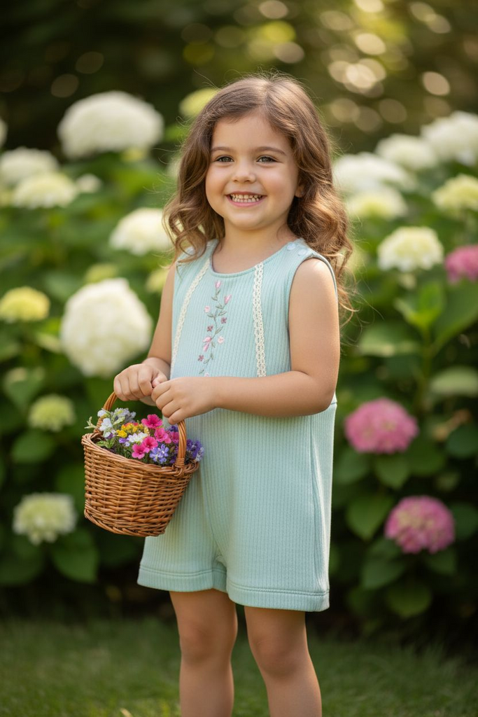 Baby embroidery romper